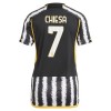 Koszulka Juventus 2023-24 Chiesa 7 Damska Domowe Koszulki Piłkarskie Krótki Rękaw
